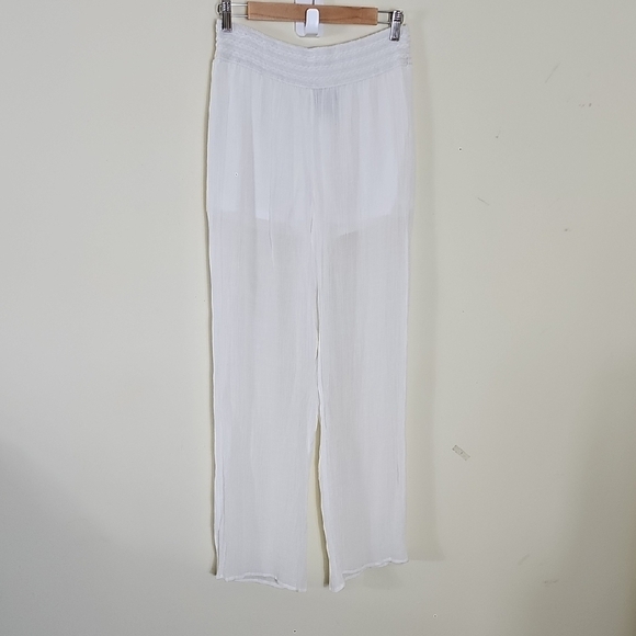 BCX Sheer White Pants - Picture 1 of 11